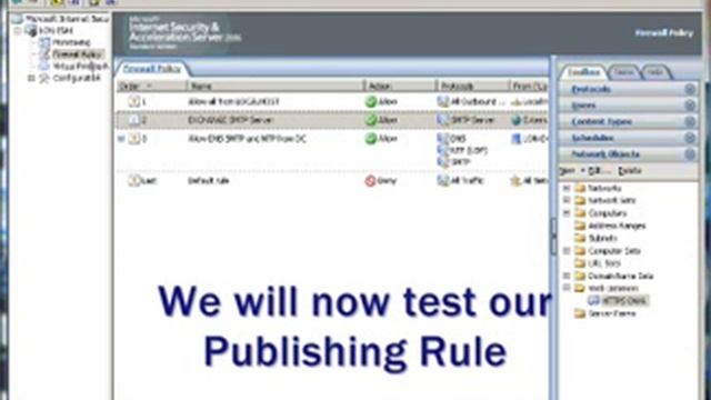How to Publish Exchange Server SMTP in ISA Server 2006 смотреть онлайн
