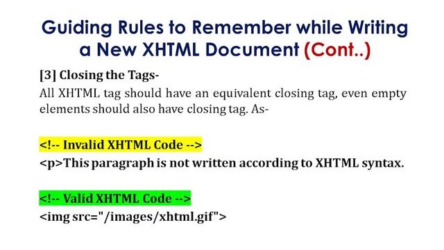XHTML BASE SYNTACTIC RULES, XHTML OTHER (Part-1) смотреть онлайн