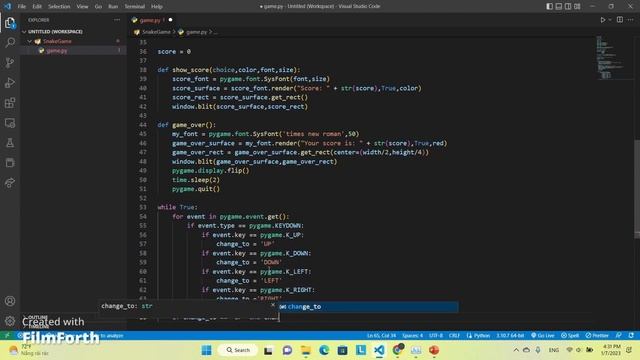 Pygame Projects | Snake Game using Pygame in Python | LIT #pygame #pygameprojects #python смотреть онлайн