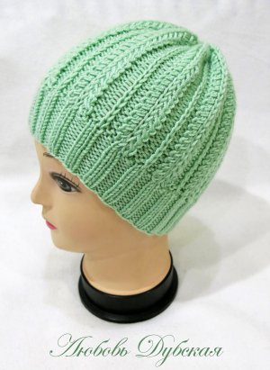 ШАПКА СПИЦАМИ | УЗОР ИЗ ДВУХ РЯДОВ | МАСТЕР КЛАСС