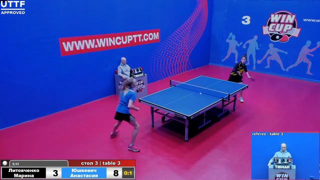 Литовченко Марина 1-3 Юшкевич Анастасия Турнир Восток 5 WIN CUP 01.12.20 Зал 3 смотреть онлайн