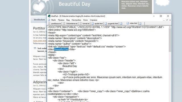 Личный сайт своими руками. Урок 1. Шаблон сайта смотреть онлайн