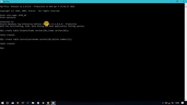 Importing user created tables from oracle| Oracle 11g | TYBScIT DataWarehousing practical 2.2 смотреть онлайн