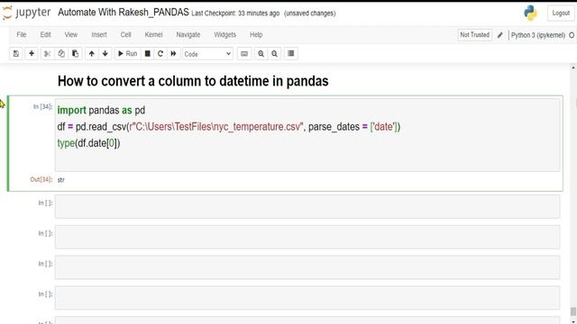 How to Convert a Column to Datetime in Pandas смотреть онлайн