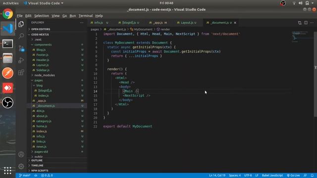 Custom app & Custom document | #19 | Next js tutorial in Hindi смотреть онлайн