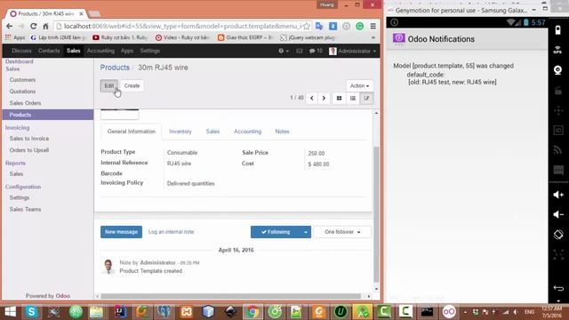 [Odoo] Push notification to mobile (Android) смотреть онлайн