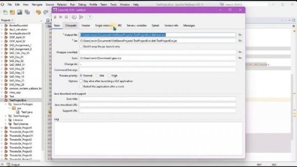 How to create netbeans project exe setup and install