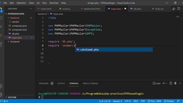 2-Step Verification Based Login System using OTP | PHP Project | JS | PHPMailer | Mysql смотреть онлайн