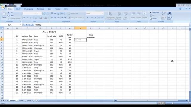 Excel: Calculate Age using date function Today, Ageing in Microsoft Excel смотреть онлайн