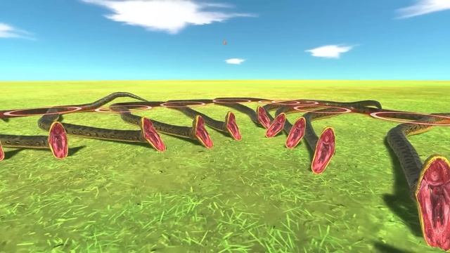 UPGRADING TITANOBOA into 3 HEADED PURPLE MONSTER SNAKE vs GREEN ANACONDA in Animal Revolt Battle смотреть онлайн