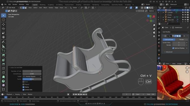 Creating A Santa Sleigh In Blender | Full Tutorial смотреть онлайн