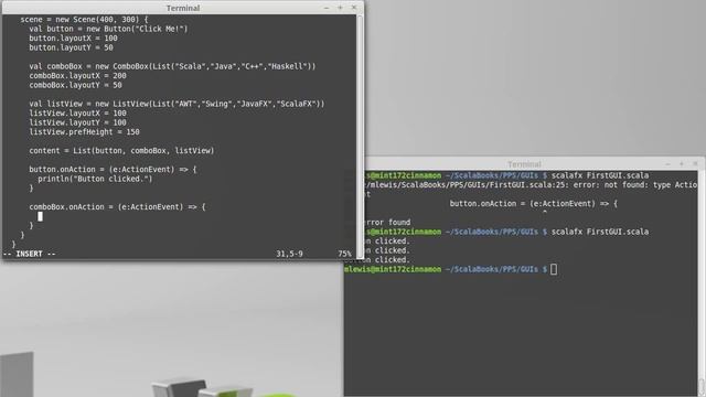 Events and Handlers (in ScalaFX) смотреть онлайн