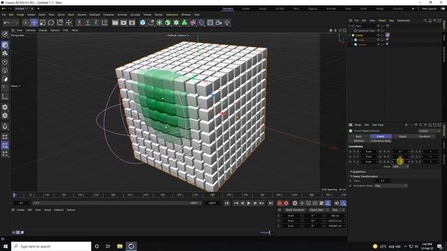 Cinema 4D Tutorial Beginner | C4D R25 Beginners - MoGraph Animation смотреть онлайн