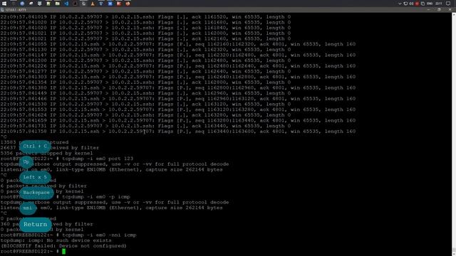 tcpdump | сниффер , мониторинг трафика FreeBSD 12.2 смотреть онлайн