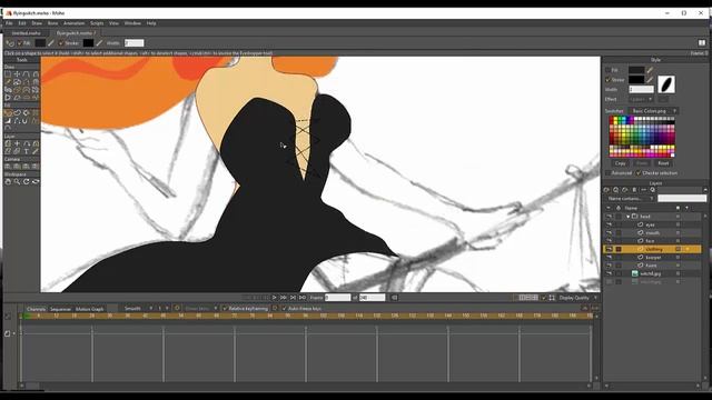 4. MOHO 12. Project: Flying witch. (Step4) смотреть онлайн