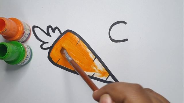 C for Carrot - Easy drawing for kids смотреть онлайн