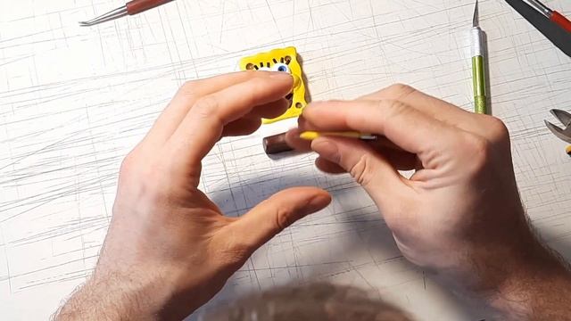 Как сделать ГУБКА БОБ квадратные штаны своими руками - лепим Spongebob squarepants sculpt смотреть онлайн