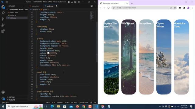 How To Create Responsive Image Expanding Card Using HTML CSS And Javascript Source Code смотреть онлайн