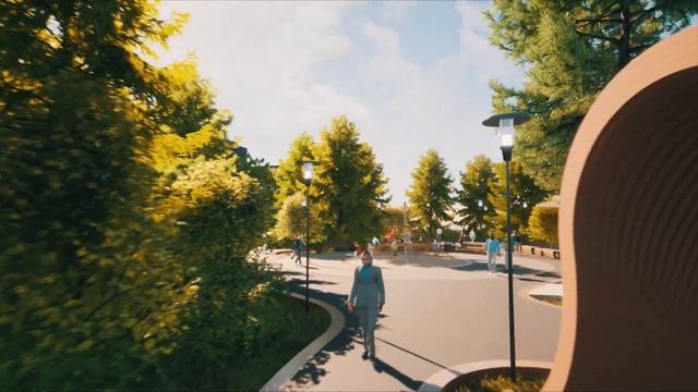 Видео облет сквера Учительского смотреть онлайн