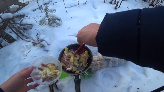 В зимний лес 28 ноября 2020. Вкусная еда на морозе. смотреть онлайн