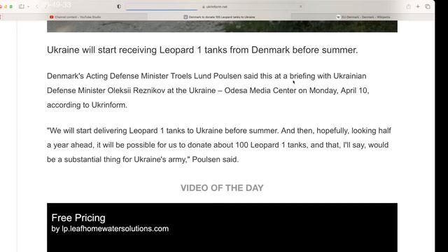 Denmark to donate 100 tanks to Ukraine last produced in 1984! And they make fun of Russian tanks? смотреть онлайн