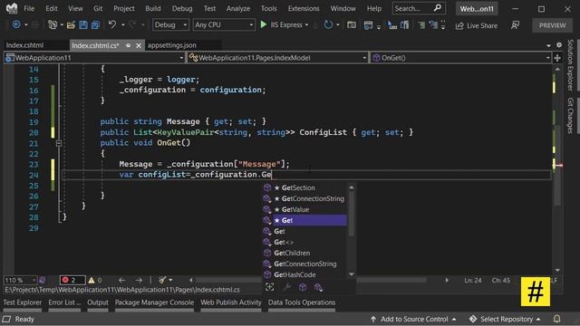 Working with Configuration in ASP.NET Core 5.0 смотреть онлайн
