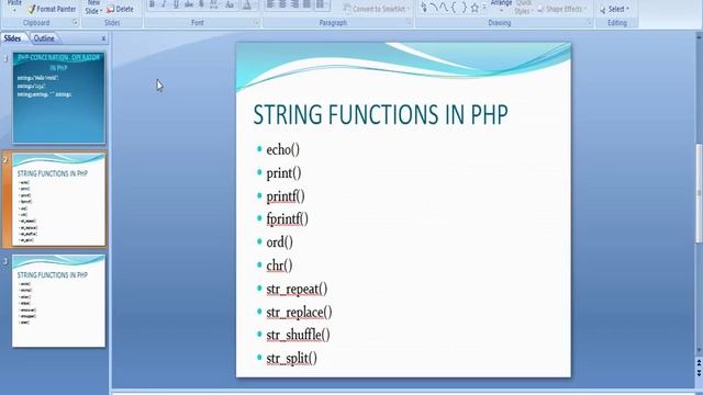 PHP-STRING FUNCTIONS смотреть онлайн