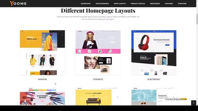 Yoome - Modern WooCommerce WordPress Theme ecommerce wpml Website Builder смотреть онлайн
