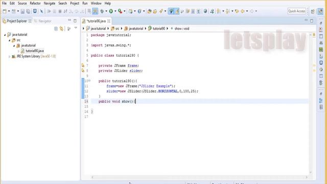 Video #90 - Java Swing Tutorial - JSlider Example смотреть онлайн