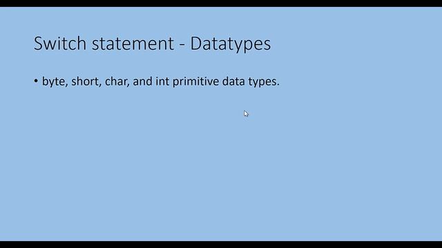 0017 - Switch statement - Java Datatypes смотреть онлайн