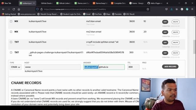 Add Custom Domains || Github Pages Hosting || Student Developer Pack @GitHub