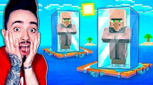 СПАСЛИ ЛЕДЯНУЮ ДЕРЕВНЮ ЖИТЕЛЕЙ НА ОДНОМ БЛОКЕ В ОКЕАНЕ МАЙНКРАФТ!