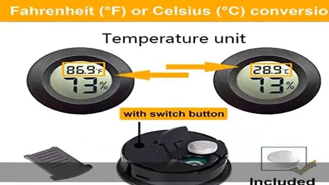 JEDEW 2-Pack Mini Hygrometer Thermometer Digital LCD Monitor Indoor/Outdoor Humidity Meter Gauge Te смотреть онлайн