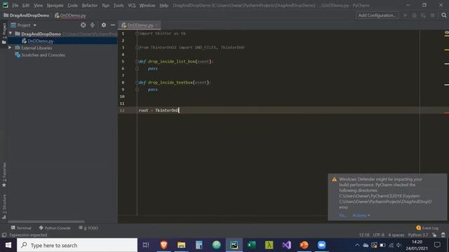 How to Drag and Drop External Files into Tkinter (using TkinterDND WITHOUT openfiledialog) смотреть онлайн