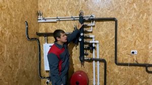 Обзор работ. Обвязка котлов, гидрострелка, теплые полы и отопление в доме, гараже и бане.