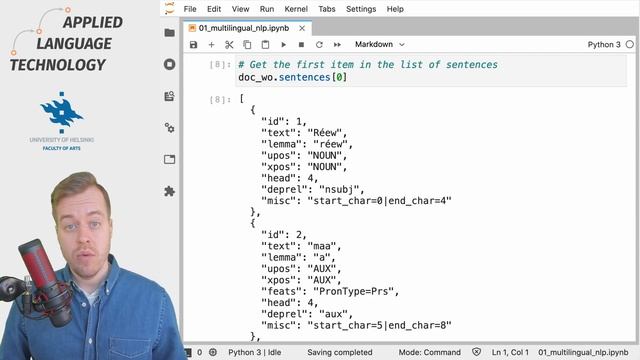 Processing text using Stanza смотреть онлайн