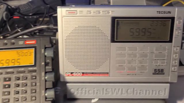 Radio TV Mali Tecsun PL-600 VS Tecsun PL-990x on MLA 30 loop antenna 5995 kHz Shortwave смотреть онлайн