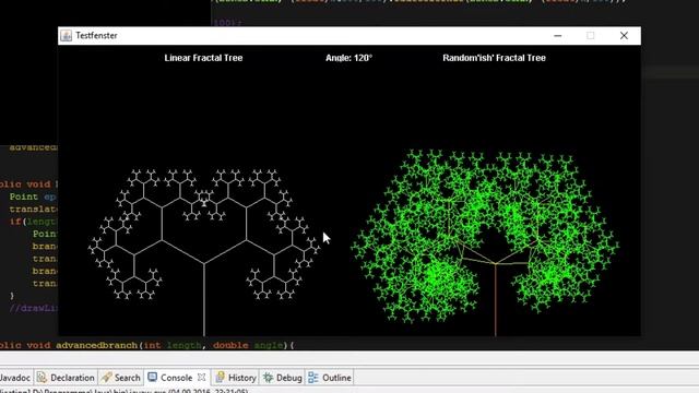 JAVA - Fractal 'Tree' Generation смотреть онлайн