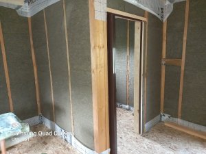 Утепление мин.ватой и пароизоляция стен каркасного дома 6х6 м с открытой верандой, своими руками