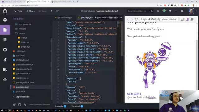 Trying out Gatsby in CodeSandbox.io смотреть онлайн