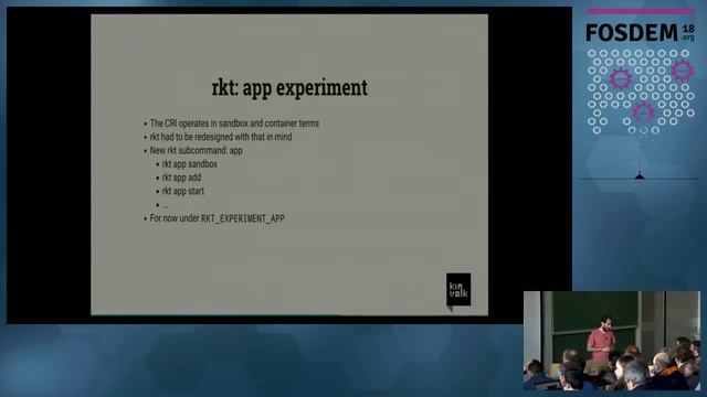 State of the rkt container runtime and its Kubernetes integration A look at the progress of rkt and смотреть онлайн