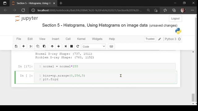Data Visualization using matplotlib - Section 5: Histograms, Using Histograms on image data смотреть онлайн