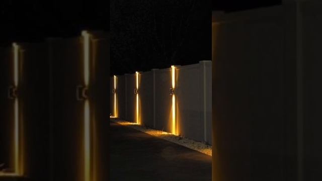 ПОДСВЕТКА ЗАБОРА И ФАСАДА #дизайнинтерьера #строительство #ремонт #дизайндома #ландшафтныйдизайн смотреть онлайн