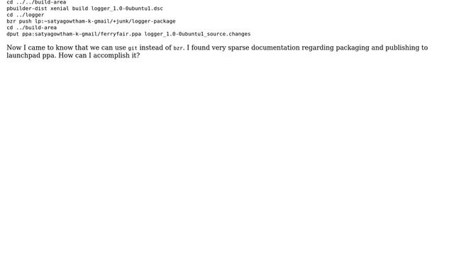 Ubuntu: How to package my git repo and publish to my launchpad ppa? смотреть онлайн