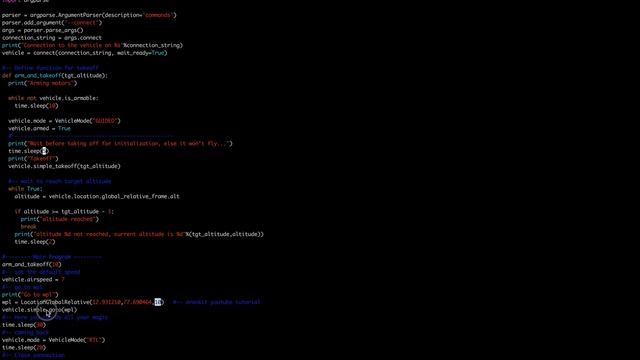 SITL drone fly through dronekit-sitl and python смотреть онлайн