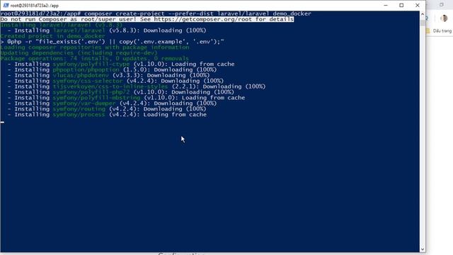 Setup Laravel + Docker conainer смотреть онлайн