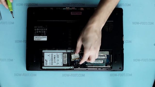 How to replace Wi-Fi card Acer Aspire 5736, 5551, 5741, 5742 смотреть онлайн