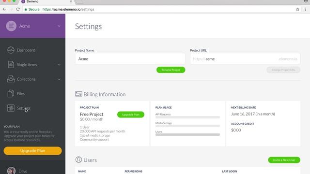 Elemeno - Getting Started