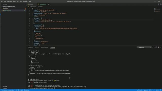 Como inicializar un proyecto NodeJS y crear tareas en el package.json смотреть онлайн