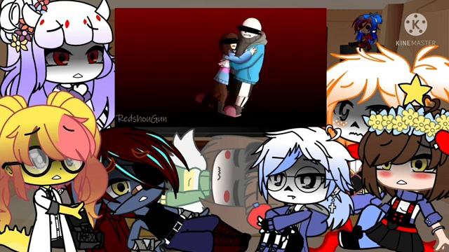 Undertale reacts to sans memes||Gacha club смотреть онлайн